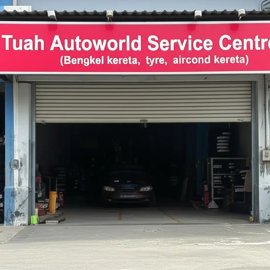 tuah autoworld service centre bengkel kereta tyre aircond kereta